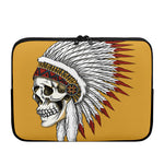 Native American Indian Skull Print Laptop Sleeve