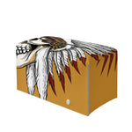 Native American Indian Skull Print Leather Tissue Box Cover