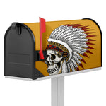Native American Indian Skull Print Mailbox Cover