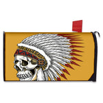 Native American Indian Skull Print Mailbox Cover
