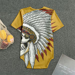 Native American Indian Skull Print Men's Bodysuit