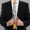 Native American Indian Skull Print Necktie