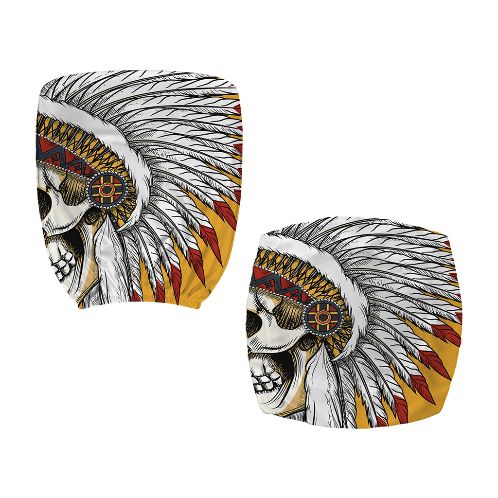 Native American Indian Skull Print Office Chair Cover