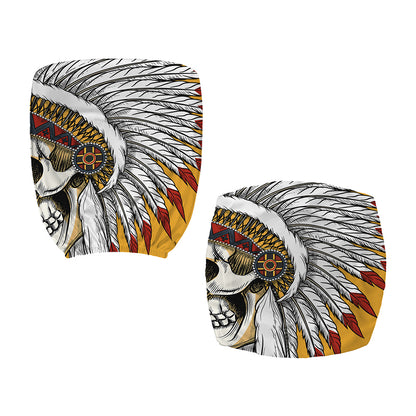Native American Indian Skull Print Office Chair Cover