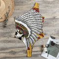 Native American Indian Skull Print One Shoulder Bodysuit