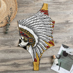 Native American Indian Skull Print One Shoulder Bodysuit