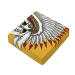 Native American Indian Skull Print Outdoor Seat Cushion Cover
