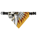 Native American Indian Skull Print Over The Collar Dog Bandana