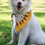 Native American Indian Skull Print Over The Collar Dog Bandana