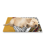 Native American Indian Skull Print Pet Cooling Mat Cover