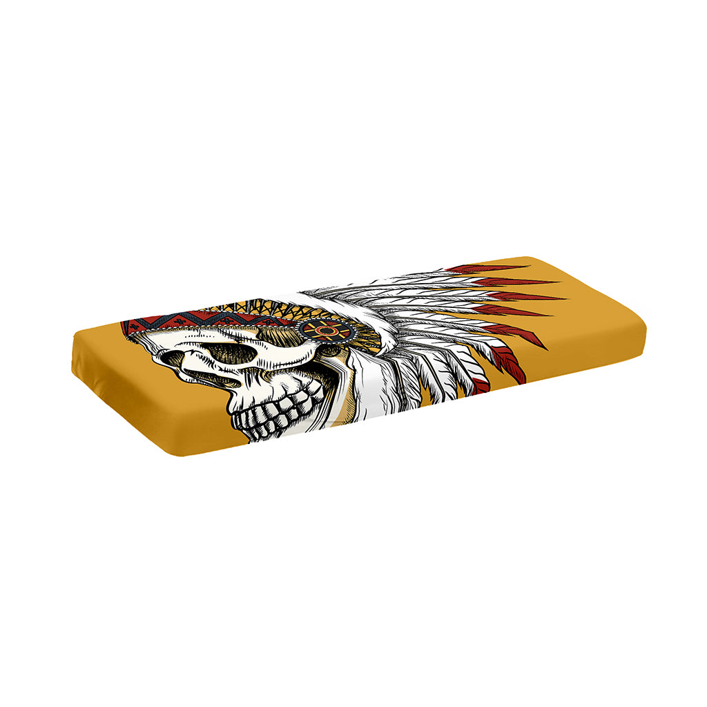 Native American Indian Skull Print Piano Keyboard Cover