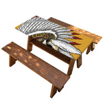 Native American Indian Skull Print Picnic Table Cover