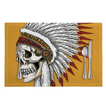 Native American Indian Skull Print Placemat