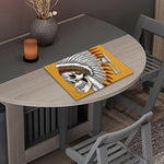 Native American Indian Skull Print Placemat