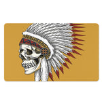Native American Indian Skull Print Polyester Doormat