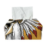 Native American Indian Skull Print Rectangle Tissue Box Cover