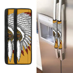 Native American Indian Skull Print Refrigerator Handle Covers