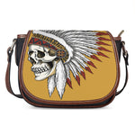 Native American Indian Skull Print Saddle Bag
