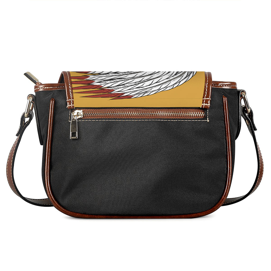 Native American Indian Skull Print Saddle Bag