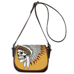 Native American Indian Skull Print Saddle Bag