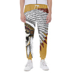 Native American Indian Skull Print Scuba Joggers