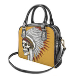 Native American Indian Skull Print Shoulder Handbag