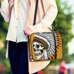 Native American Indian Skull Print Shoulder Strap Bible Bag
