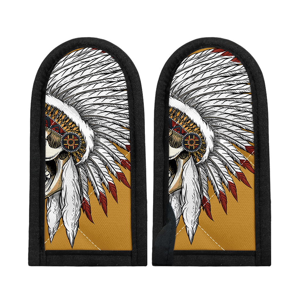 Native American Indian Skull Print Skillet Handle Cover