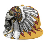 Native American Indian Skull Print Snapback Cap