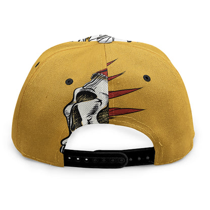 Native American Indian Skull Print Snapback Cap