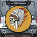 Native American Indian Skull Print Tire Cover With Camera Hole