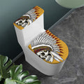 Native American Indian Skull Print Toilet Lid And Tank Cover Set