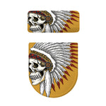 Native American Indian Skull Print Toilet Lid And Tank Cover Set