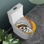 Native American Indian Skull Print Toilet Lid Cover