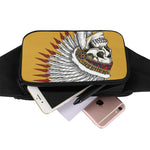 Native American Indian Skull Print Waist Bag