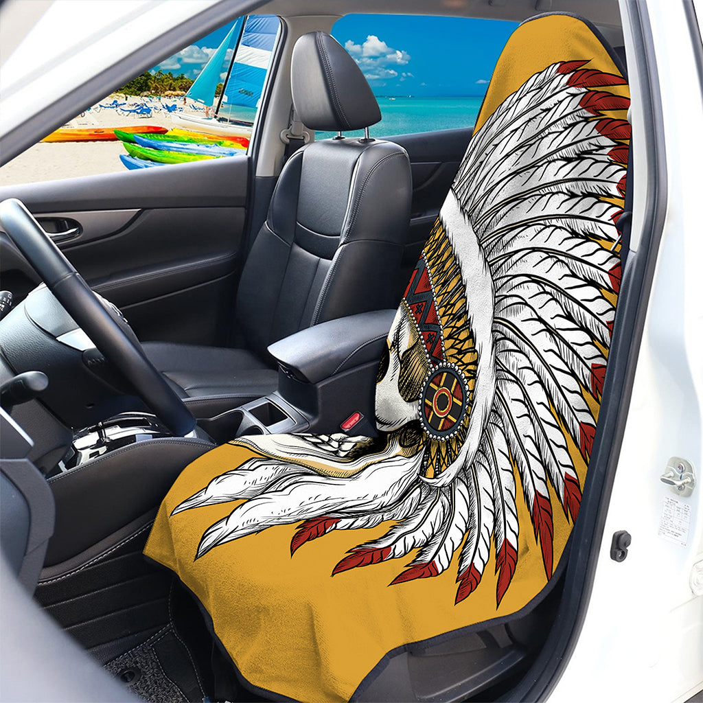 Native American Indian Skull Print Waterproof Car Seat Cover