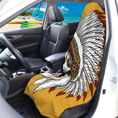 Native American Indian Skull Print Waterproof Car Seat Cover