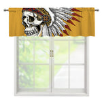 Native American Indian Skull Print Window Valance