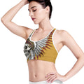 Native American Indian Skull Print Women's Sports Bra