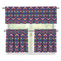 Native American Navajo Tribal Print 3 Piece Kitchen Curtains
