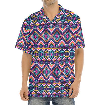 Native American Navajo Tribal Print Aloha Shirt