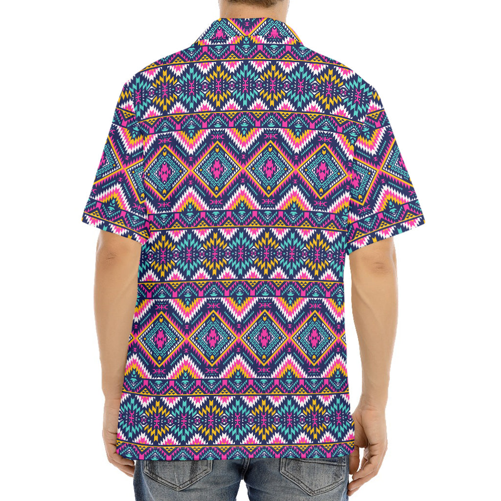Native American Navajo Tribal Print Aloha Shirt