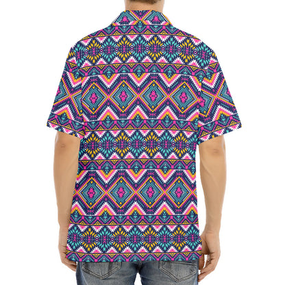 Native American Navajo Tribal Print Aloha Shirt