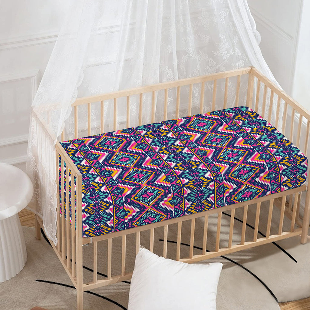 Native American Navajo Tribal Print Baby Crib Sheet