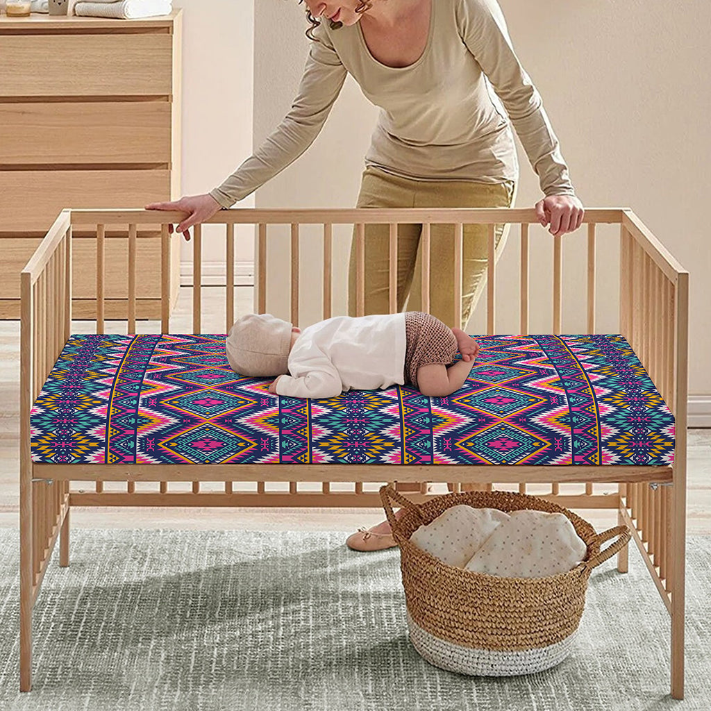 Native American Navajo Tribal Print Baby Crib Sheet