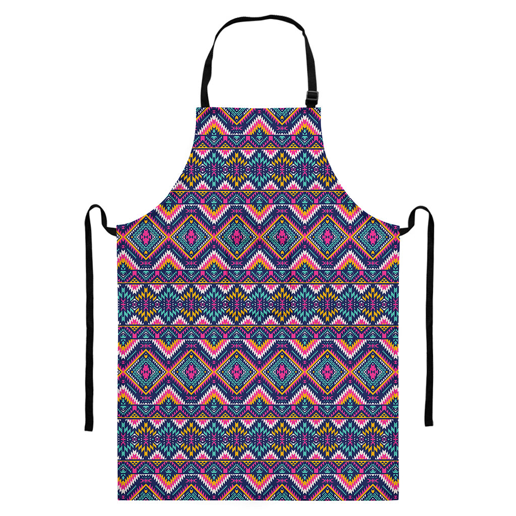 Native American Navajo Tribal Print Bib Apron With Pocket
