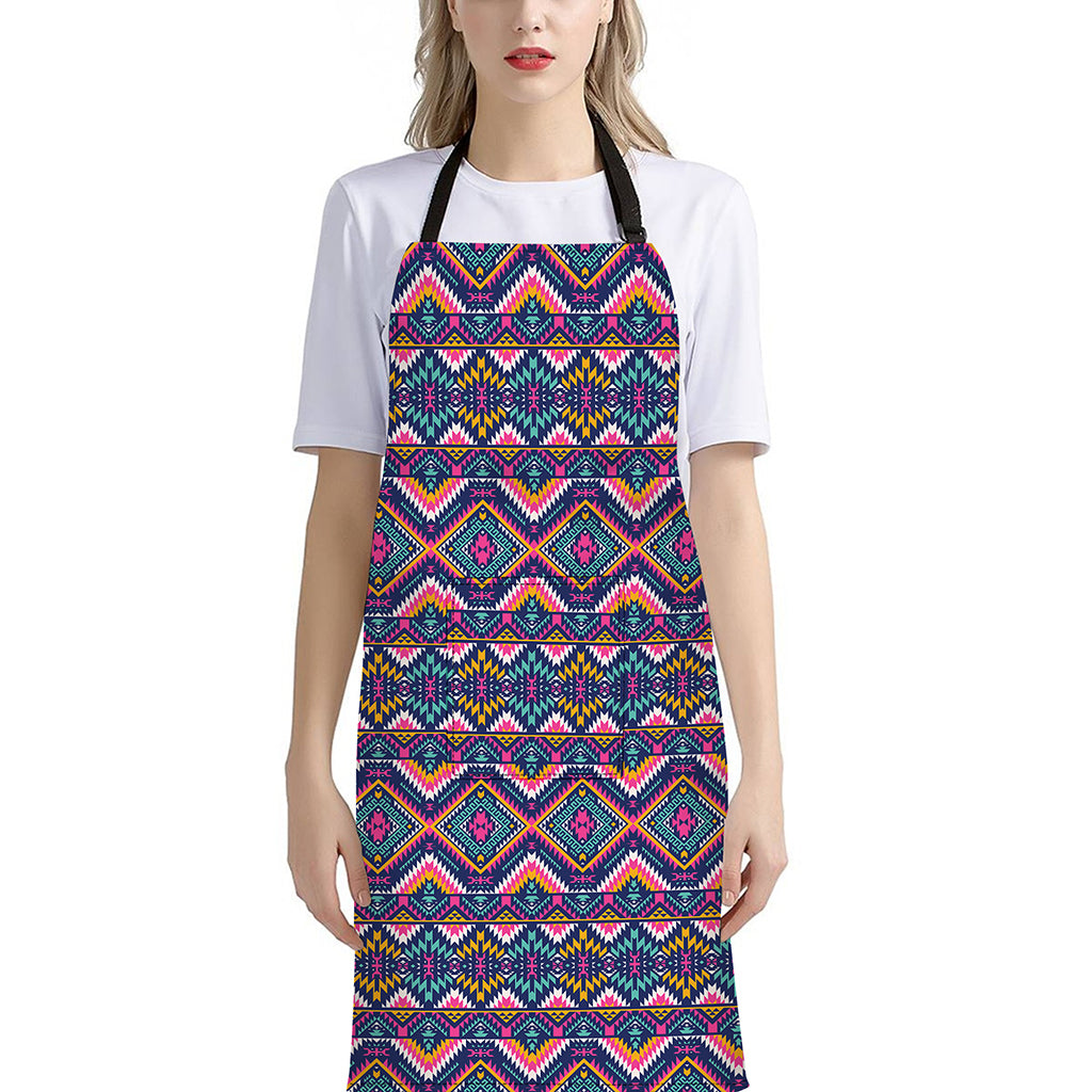 Native American Navajo Tribal Print Bib Apron With Pocket