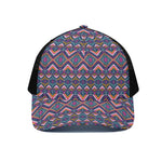 Native American Navajo Tribal Print Black Mesh Trucker Cap