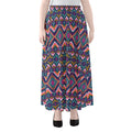Native American Navajo Tribal Print Chiffon Maxi Skirt