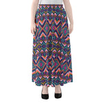 Native American Navajo Tribal Print Chiffon Maxi Skirt